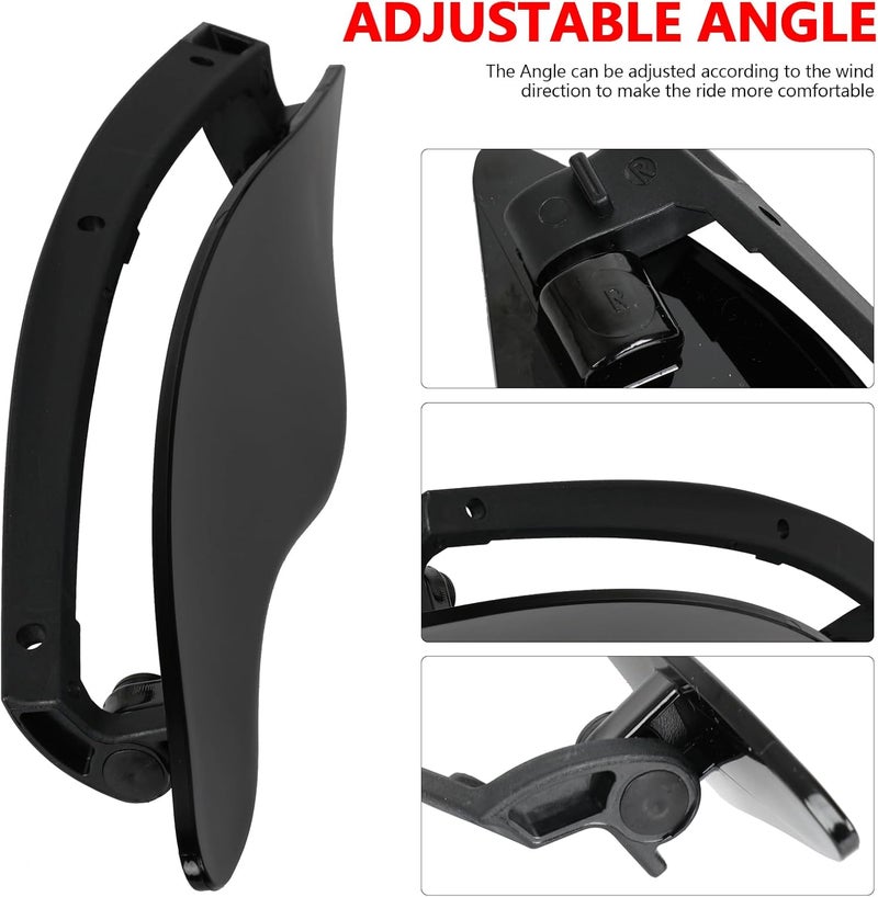MOCODUO Motorcycle Side Wings Air Deflectors, Adjustable Fairing Side Wing Windshield Deflectors Compatible for Harley Electra Glide Street Glide Tri Glide Ultra Limited Fairing Side Shield 2014-Later Black - Image 2